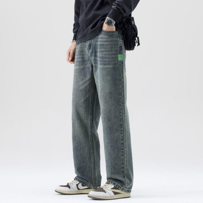 

New Spring Wide-leg Jeans Men s Loose Straight Men s Casual Trousers 28