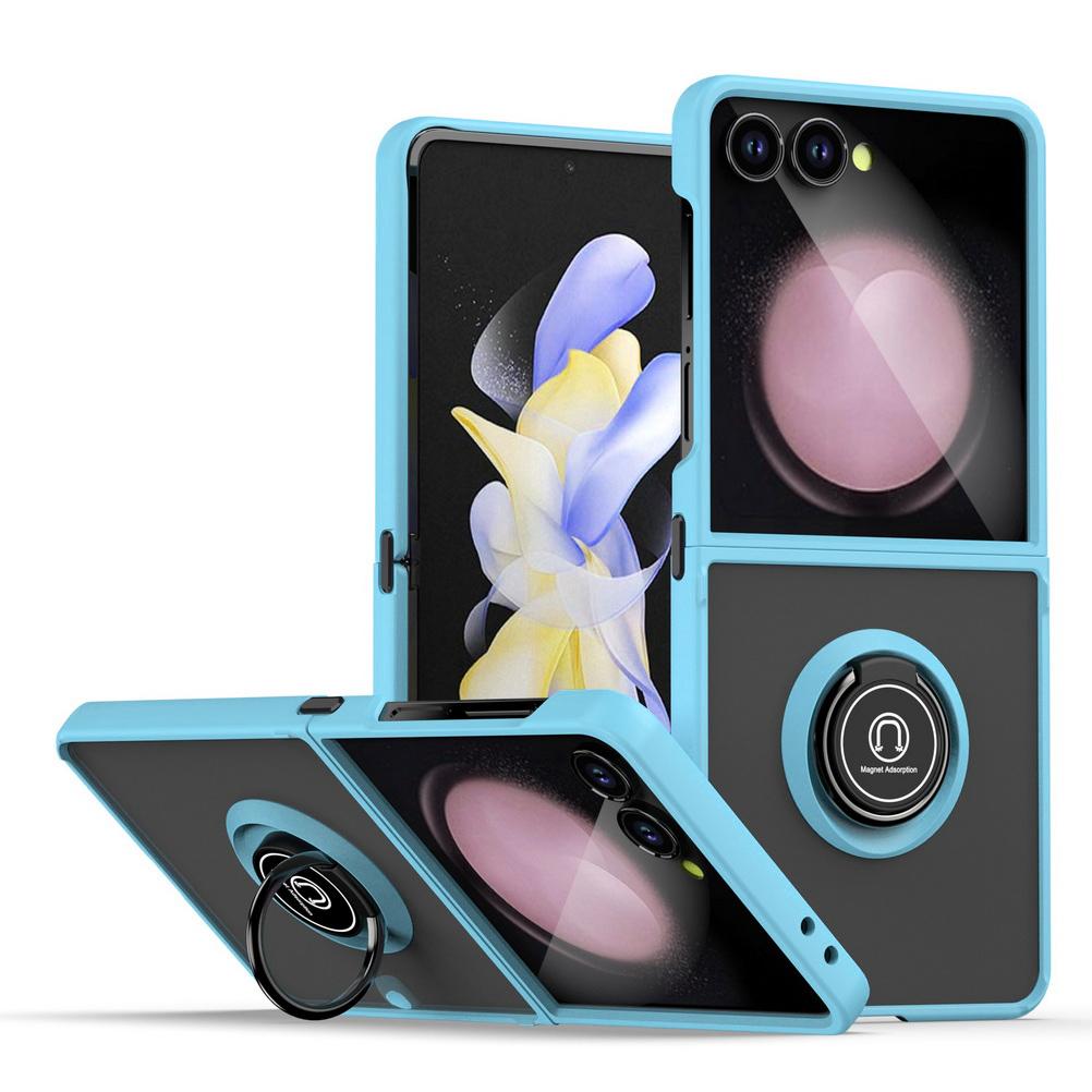 High-eng Rotatable Finger Ring Car Holder Phone Case for Samsung Galaxy Z Flip 7 6 5 4 Shockproof Protection Bracket Back Cover