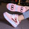 29-40 Zapatos Deportivos Planos Desmontables de Cuatro Ruedas para Niños Zapatos Deportivos Luminosos LED Recargables Patines de Cuatro Ruedas