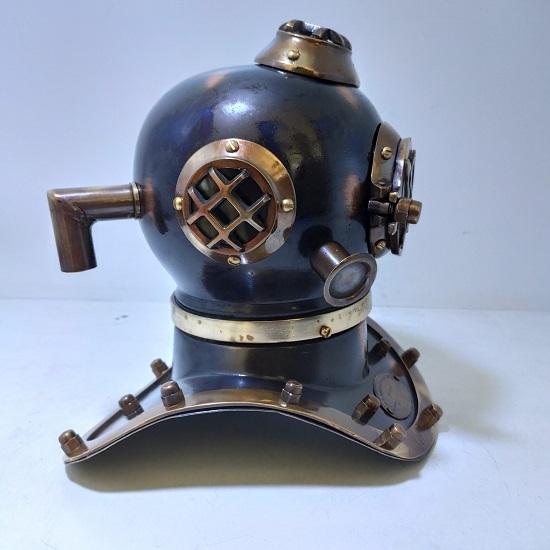 Royal Handicraft Black Mini Diving Helmet Table Top Desk Top Decor