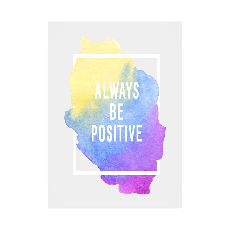 Watercolor Quotes Poster Psychedelic Gradient Spiritual Wall Art Canvas Painting Wall Pictures For Living Room Decor