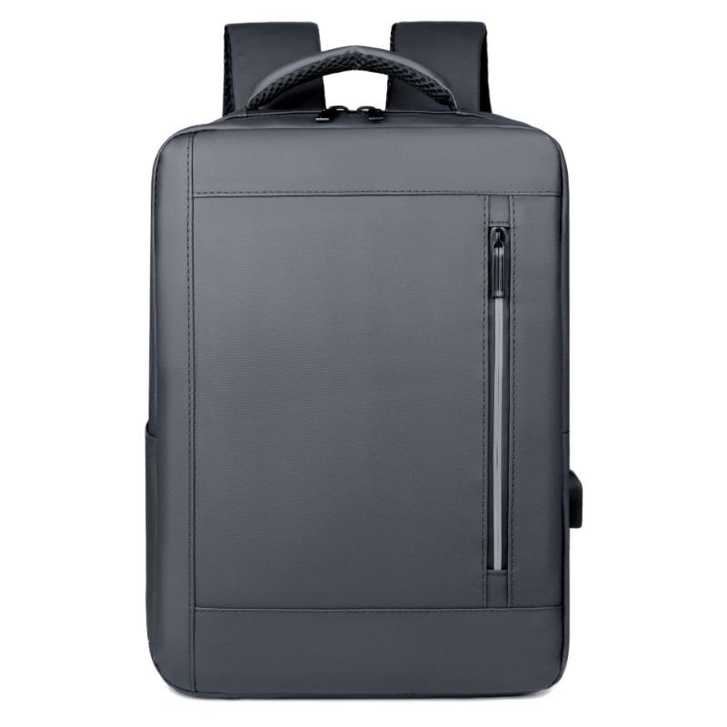 

Вместительный многофункциональный деловой рюкзак для поездок на работу, повседневный и модный, для компьютера, водонепроницаемый кожаный рюкзак для мужчин серый