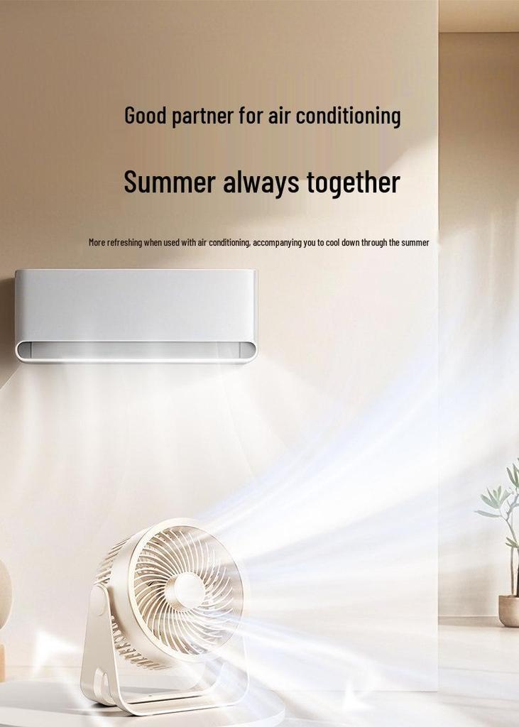 2026 Smart Cooling Silent USB Desktop Fan for Office