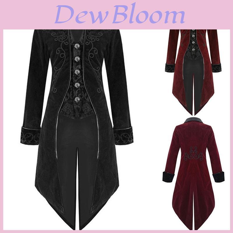 Stunning Vintage Men Tailcoat Jacket With V-neck Design For Unique Outfits