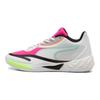 Puma All-Pro Nitro™ Bequeme Vielseitige Stoßdämpfung Low-Top Basketballschuhe Unisex Sneaker Pink Weiß Blau 312374-02