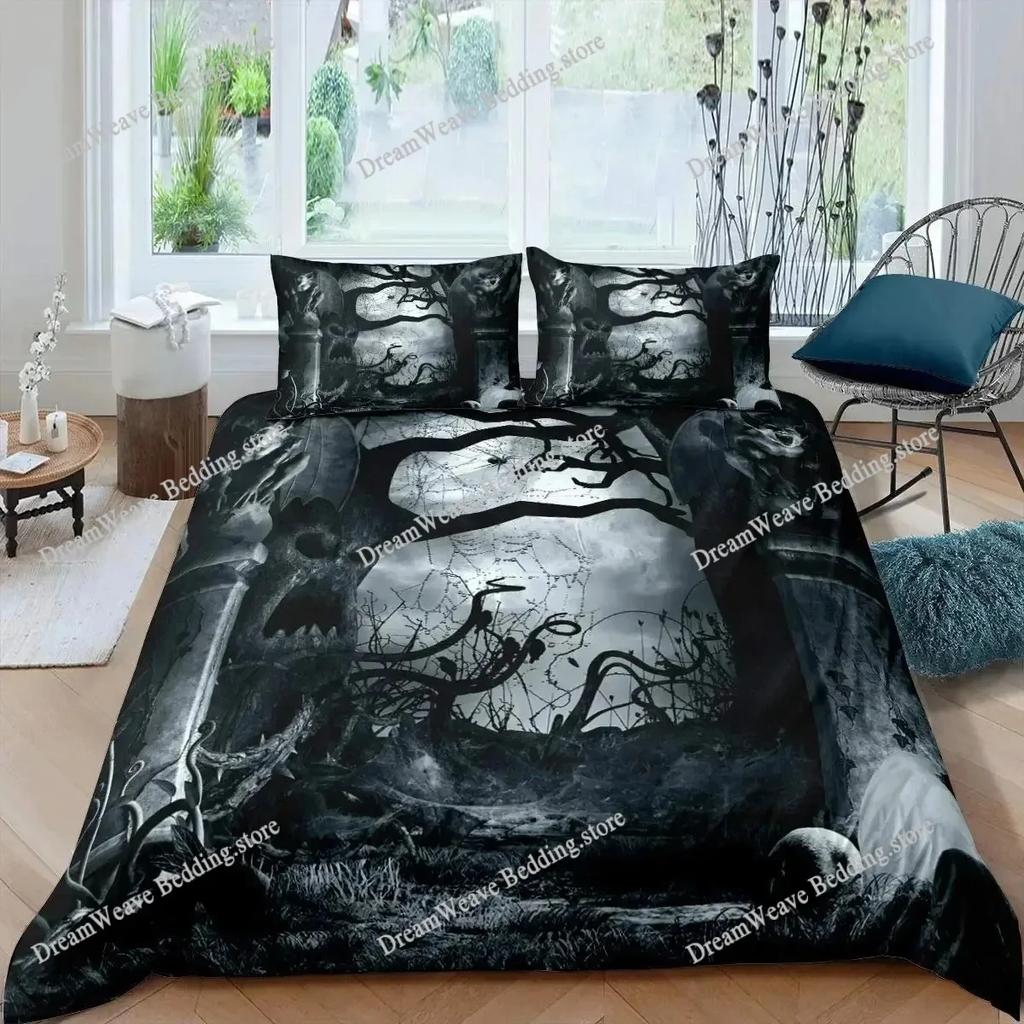 Copripiumino Stampato 3D Motivo Vampiro Volante di Halloween Copripiumini Per Bambini Set Biancheria da Letto Singolo Twin Queen King Tessile per la Casa