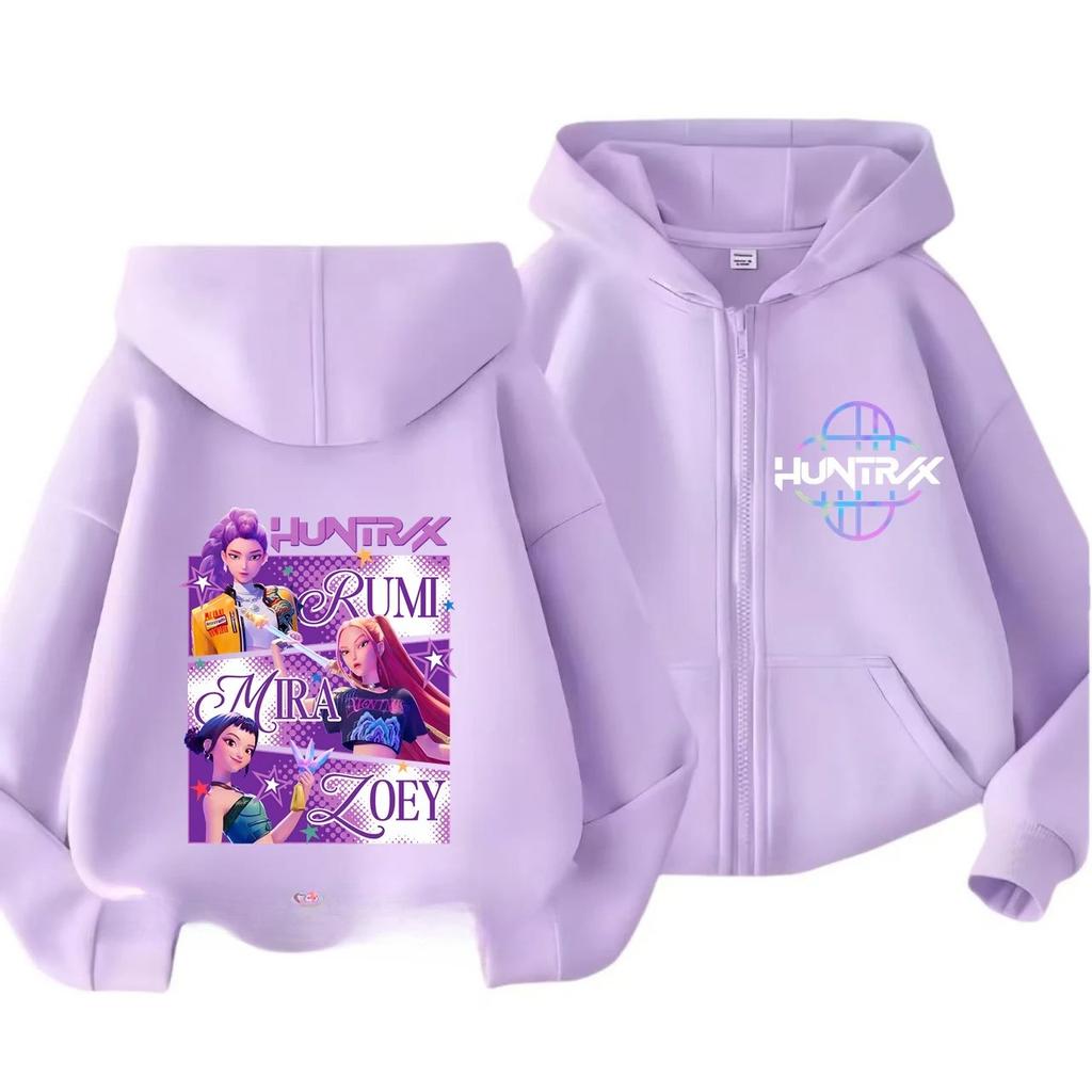 KPop Lovci démonů Dětské mikiny Kabát na zip Měkká Teplá Pohodlná Chlapecká Dívčí Mikina