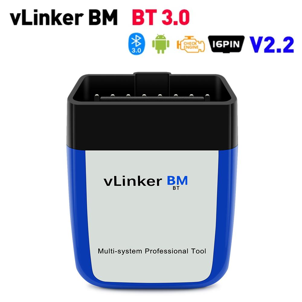 Vgate vLinker BM ELM327 V2.2 For Bimmercode Scanner OBDII Bluetooth 4.0 OBD 2 OBD2 Car Diagnostic ELM 327 V1 5 Auto Tool