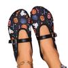 Large size flat bottom shallow mouth embroidered single shoes women's versatile round head low heel foot Doudou shoes women