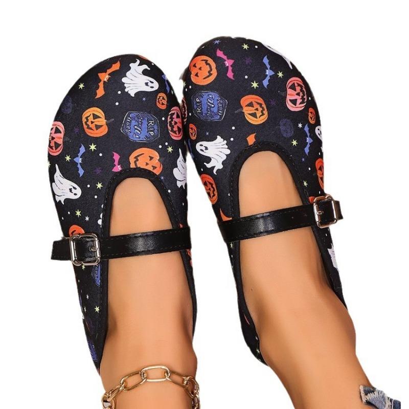 Large size flat bottom shallow mouth embroidered single shoes women's versatile round head low heel foot Doudou shoes women