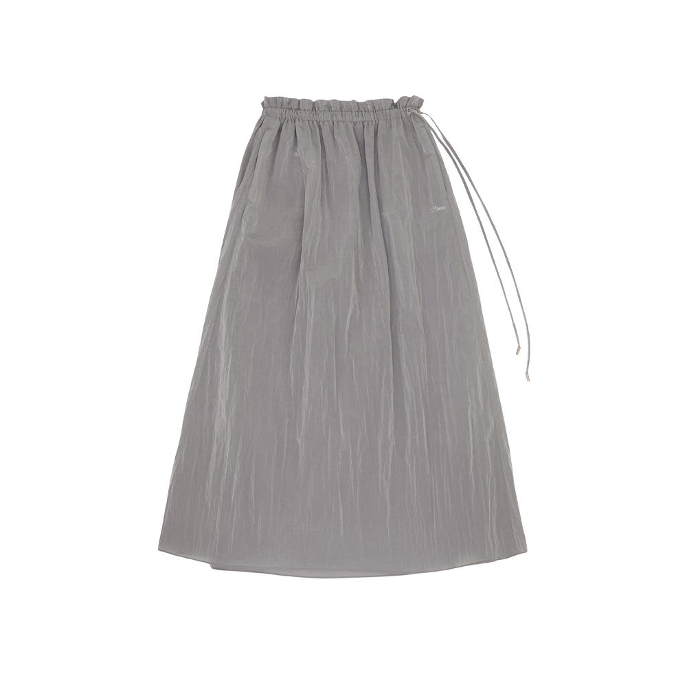 Pibbi Frill Waist Long Skirt (Space Silver)