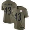 Camiseta de Rugby para Hombre Manga Corta Verde Militar Edición Homenaje Algodón Top Atlético Deportivo Entrenamiento Ropa Casual