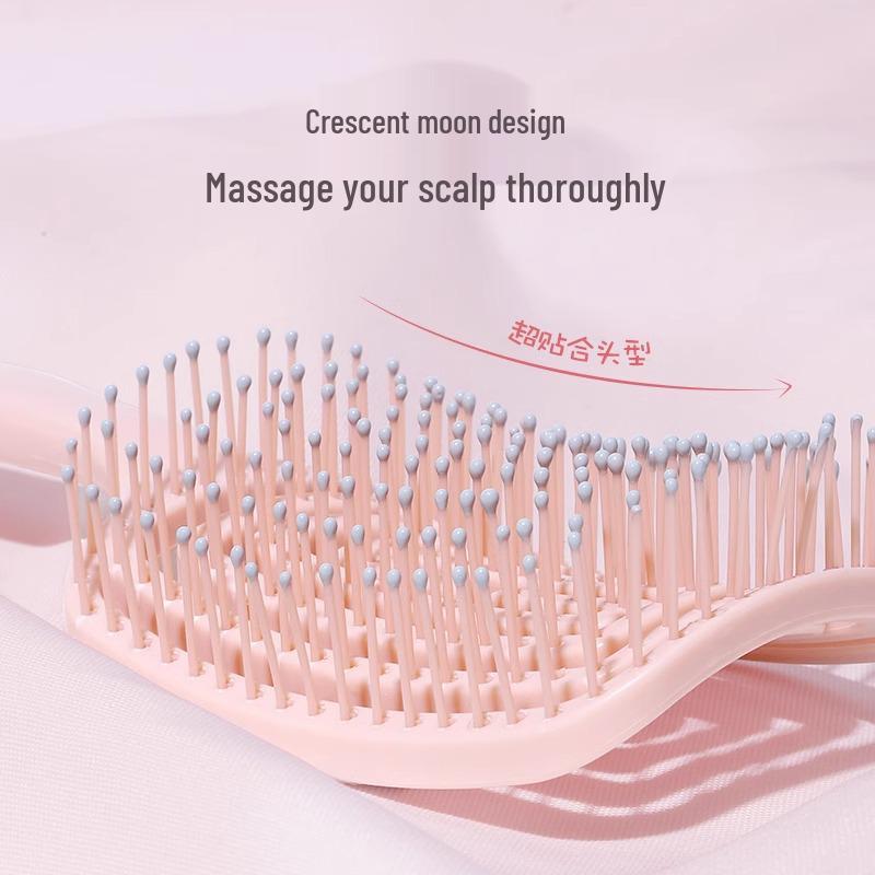 Cherry Blossom Pink Fluffy Large Curl Vent & Massage Hair Brush for Women