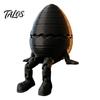 Unique Desktop Display 3D Printed Easter Egg Figurine, Articulated Humanoid Figure with Movable Joints, PLA Plastic Action Figures Shelf Sitter Statue