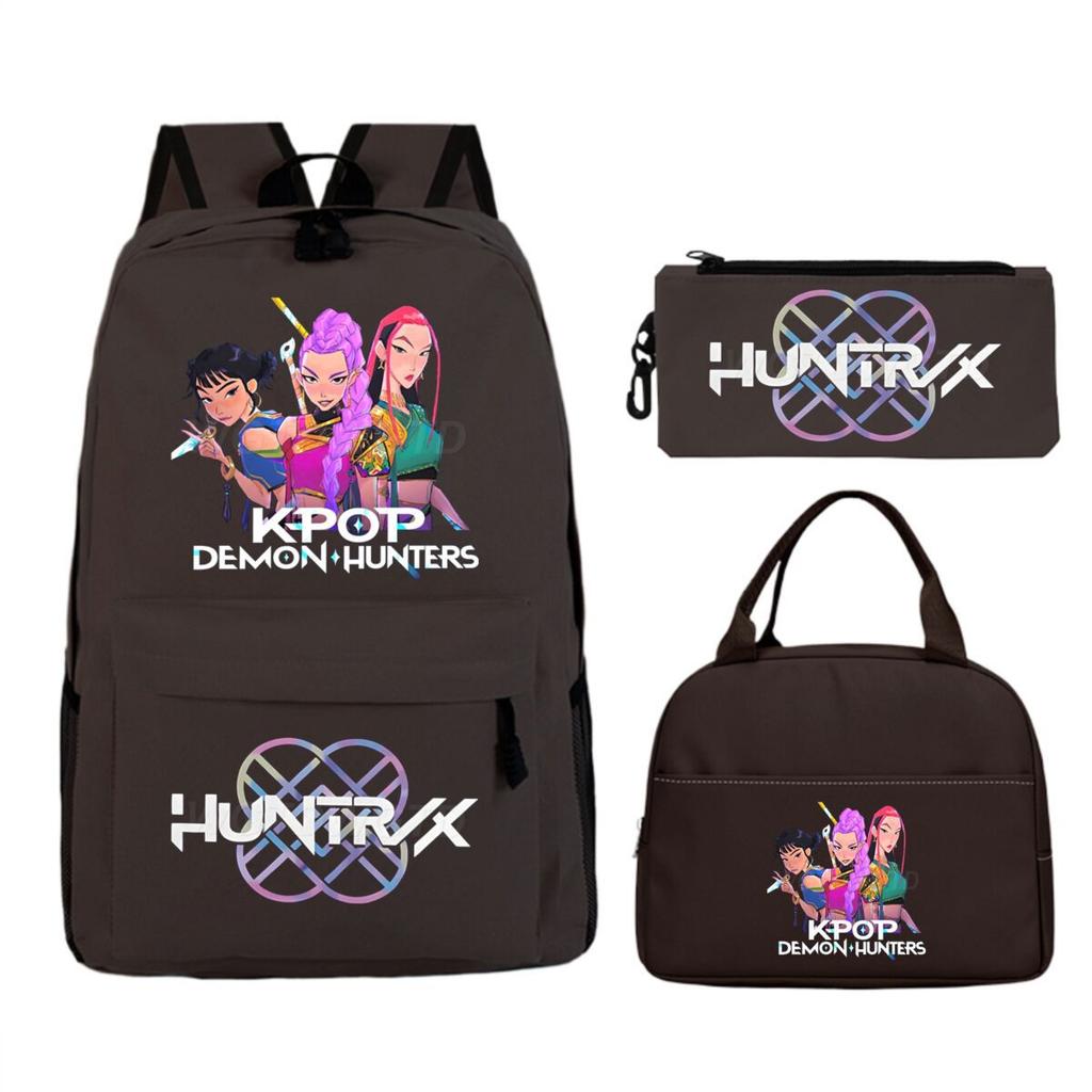 Kpop Demonunters Peripheral Children'S Backpack Elementary And Secondary School Bag Three-Piece Set