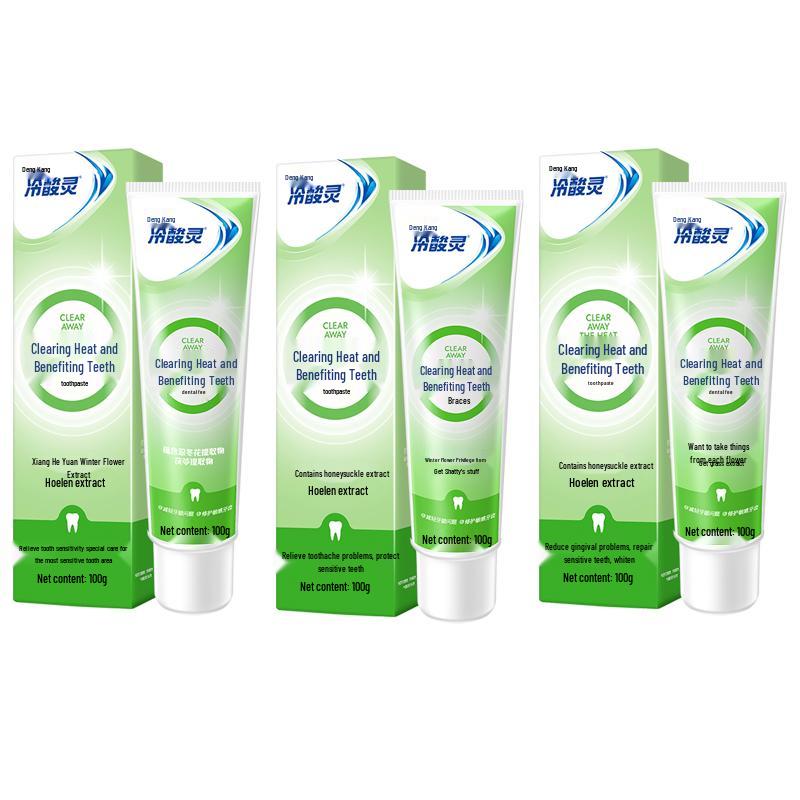 Lengsuanling Anti-Sensitive Toothpaste Fresh Breath 3-Pack