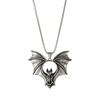 Retro Punk Fledermaus Anhänger Halskette: Edelstahl Halloween Geschenk