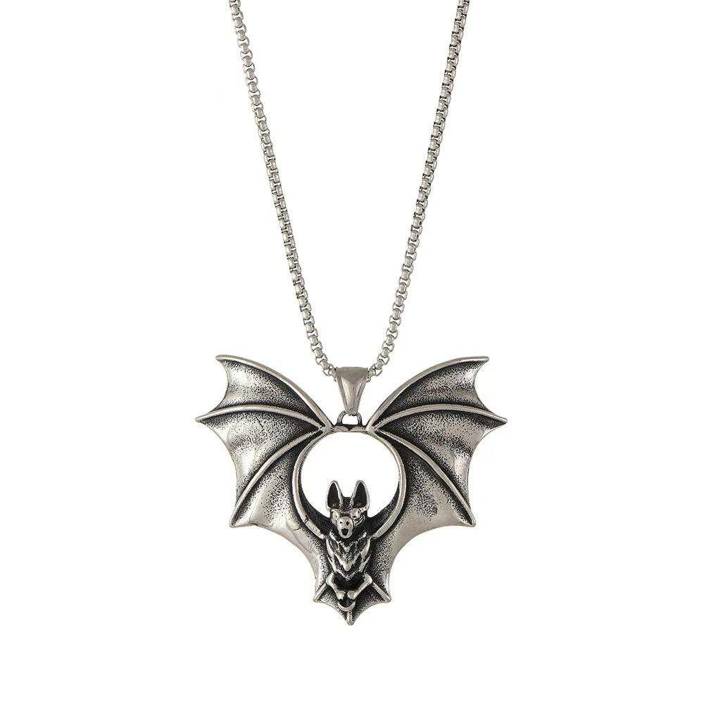 Men's Halloween Punk Bat Ring - Retro European American Trendy Design