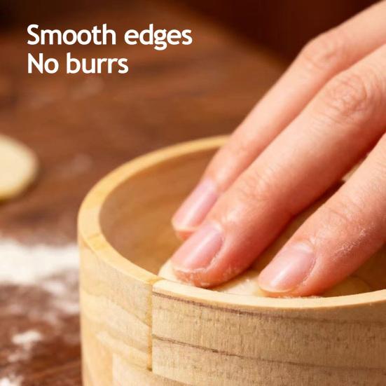 Drewniana Formka do Pierogów Okrągła Ręczna Praska do Ciasta Wontonów Wielofunkcyjne Narzędzie do Pierogów do Domowej Kuchni