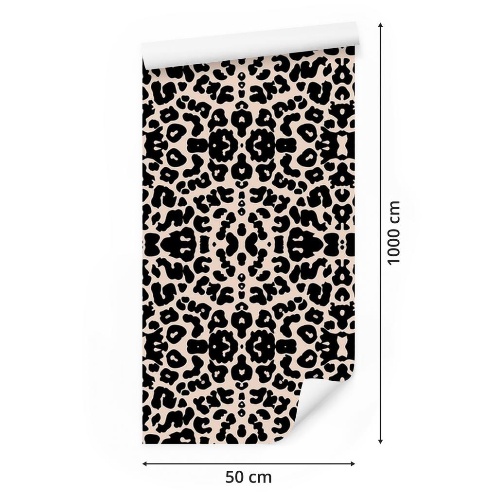 Animal Skin Wallpaper Brown, Beige and Black for Living Room and Bedroom 50x1000