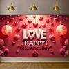 Valentine's Day Love Backdrop Banner Happy Anniversary Romantic Party Decorations Wedding Proposal Event Background Photo Props