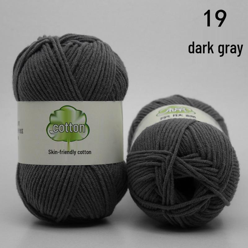 Combed 5-Ply Milk Cotton Yarn for DIY Knitting & Crochet - Medium-Thick Scarf & Blanket Material Pack