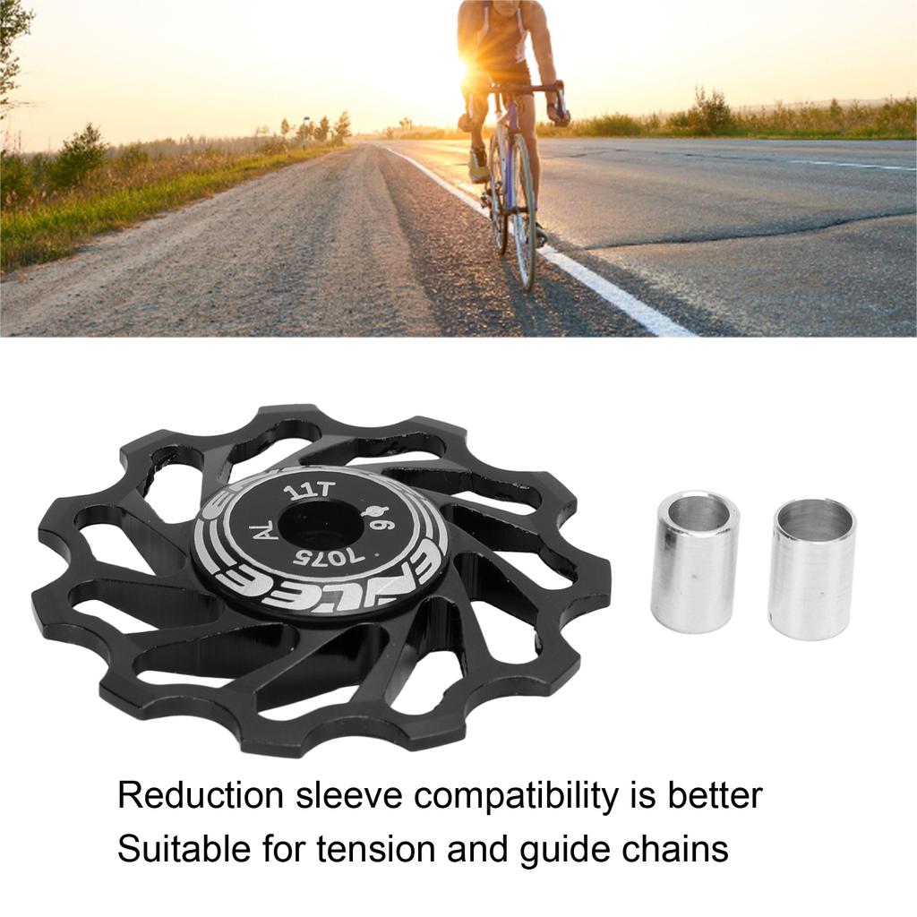 Mountain Bike Rear Derailleur Wheel 11T Metal Ceramic Rear Wheel Roller Bike Accessory