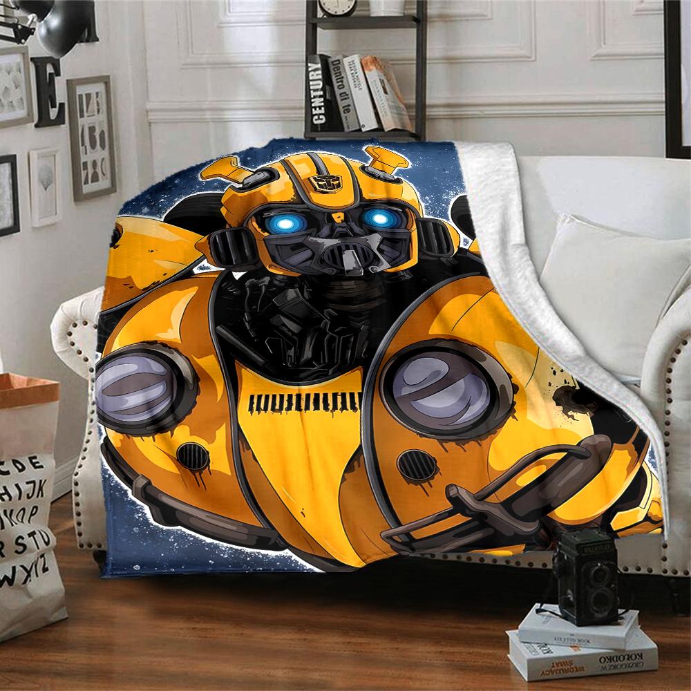 1pc Bumblebee2 Blanket, Gift, for Men and Women, Soft Blanket, Good for Sofa Bed Couch Travel, Lightweight Flannel Blanket