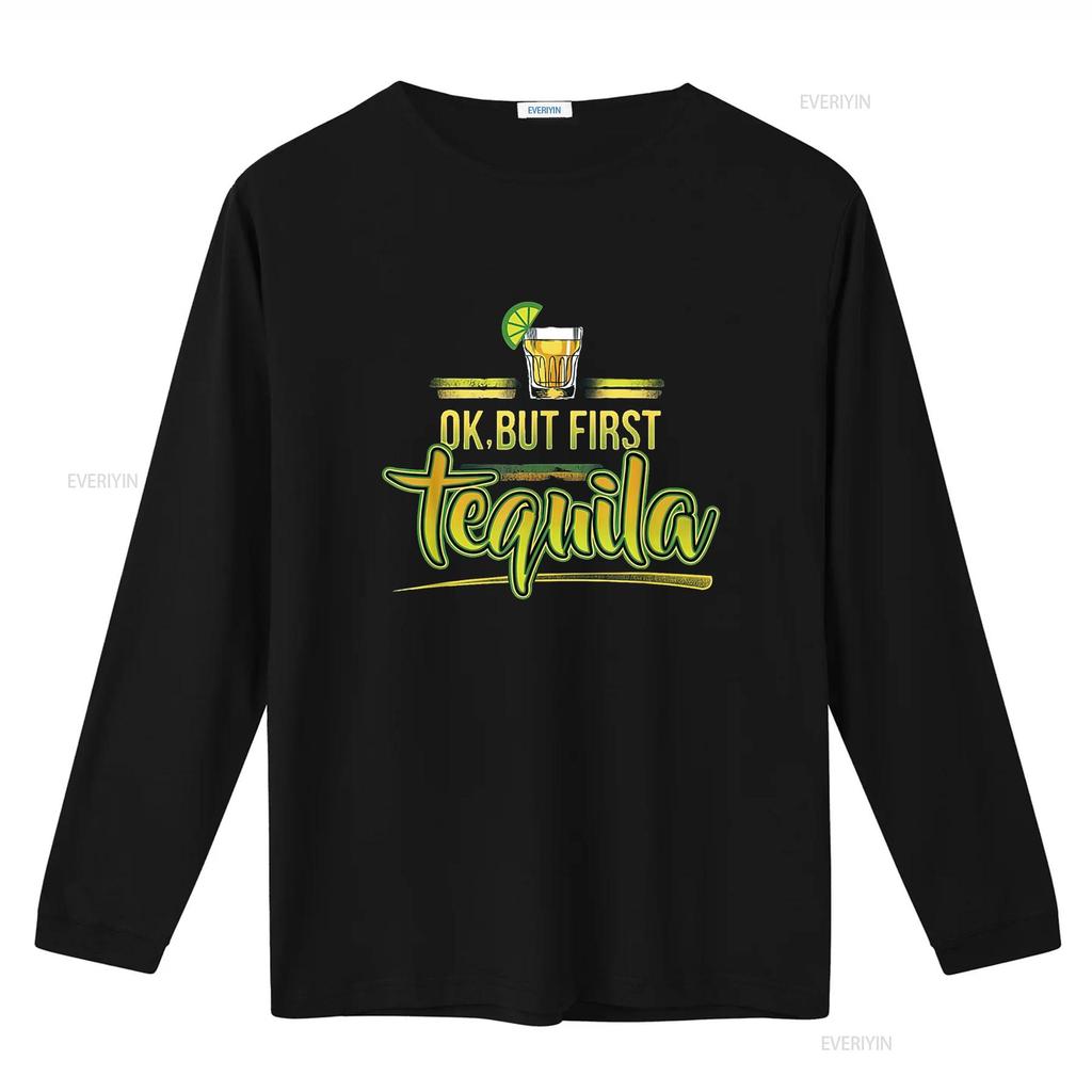 OK But First Tequila Mexican Party Shots Fun Weeke Women s  T Shirt with Trendy Prints Perfect for Summer vintage Washed