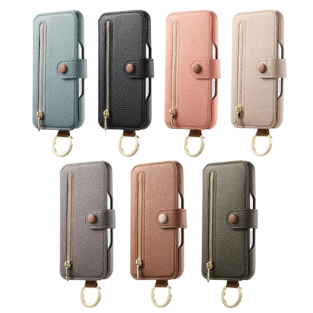 Wrist Strap Wallet Card Slot Holder Flip Leather Phone Case for IPhone 17 Air 16E 16 15 14 13 12 Pro Max Plus Protective Cover