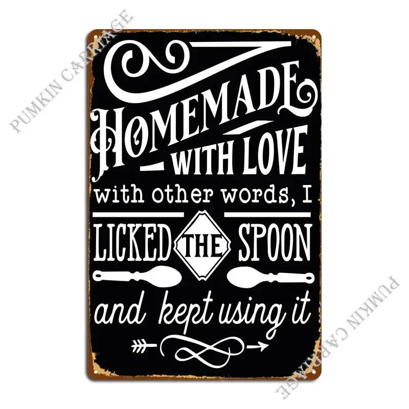Homemade With Love Metal Sign Club Decoration Cinema Wall Cave Tin Sign Poster 20x30cm(7.8x11.8inch)