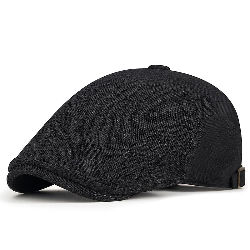 Solid Color Forward Hat Spring and Summer Women's Retro Cap Men's Casual Versatile Beret