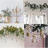 9 Pcs 3-Layer Christmas Crystal Garland Clear Christmas Tree Decor Hanging Ornaments Acrylic Crystal Bead for Xmas Party