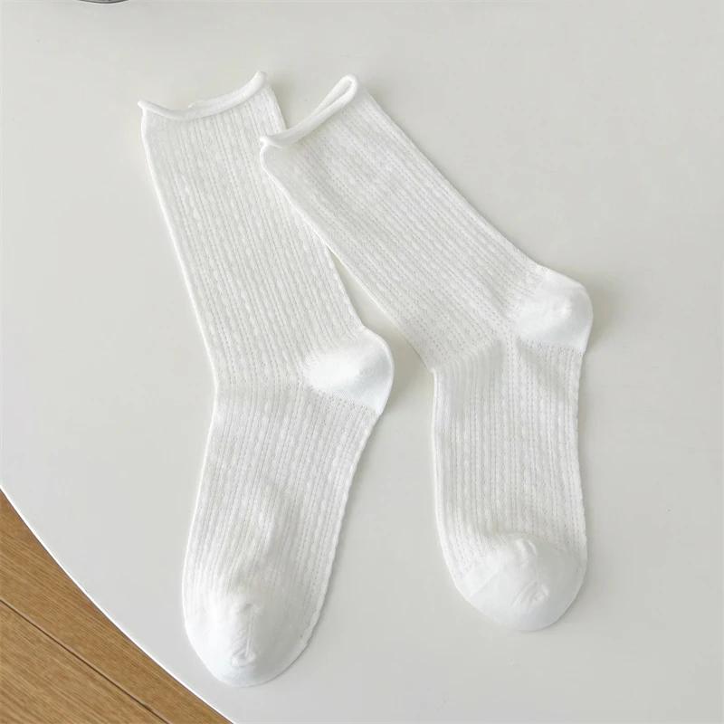 Носки для женщин Тонкие Летние Новые Конфетные Цвета Сетчатые Свободные Носки Женские Повседневные Базовые Милые Девочки Мода Длинные Носки Комфорт