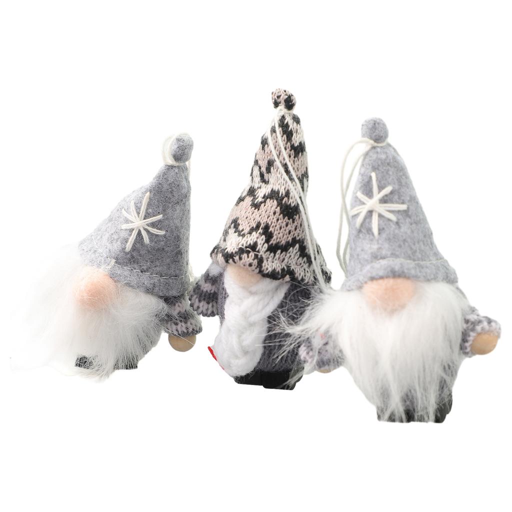 3 Dolls/set Christmas Dolls Hanging Plaid Pp Cotton