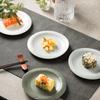 Ceramic Stone Pattern Edge Small Plate Home Underglaze Color Bone Dish Mustard Dish Restaurant High-End Cake Snack Small Plate