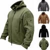 Veste Thermique en Polaire Tactique Hiver Homme pour Sports d'Extérieur à Capuche Randonnée Chasse Combat Camping Armée Douce