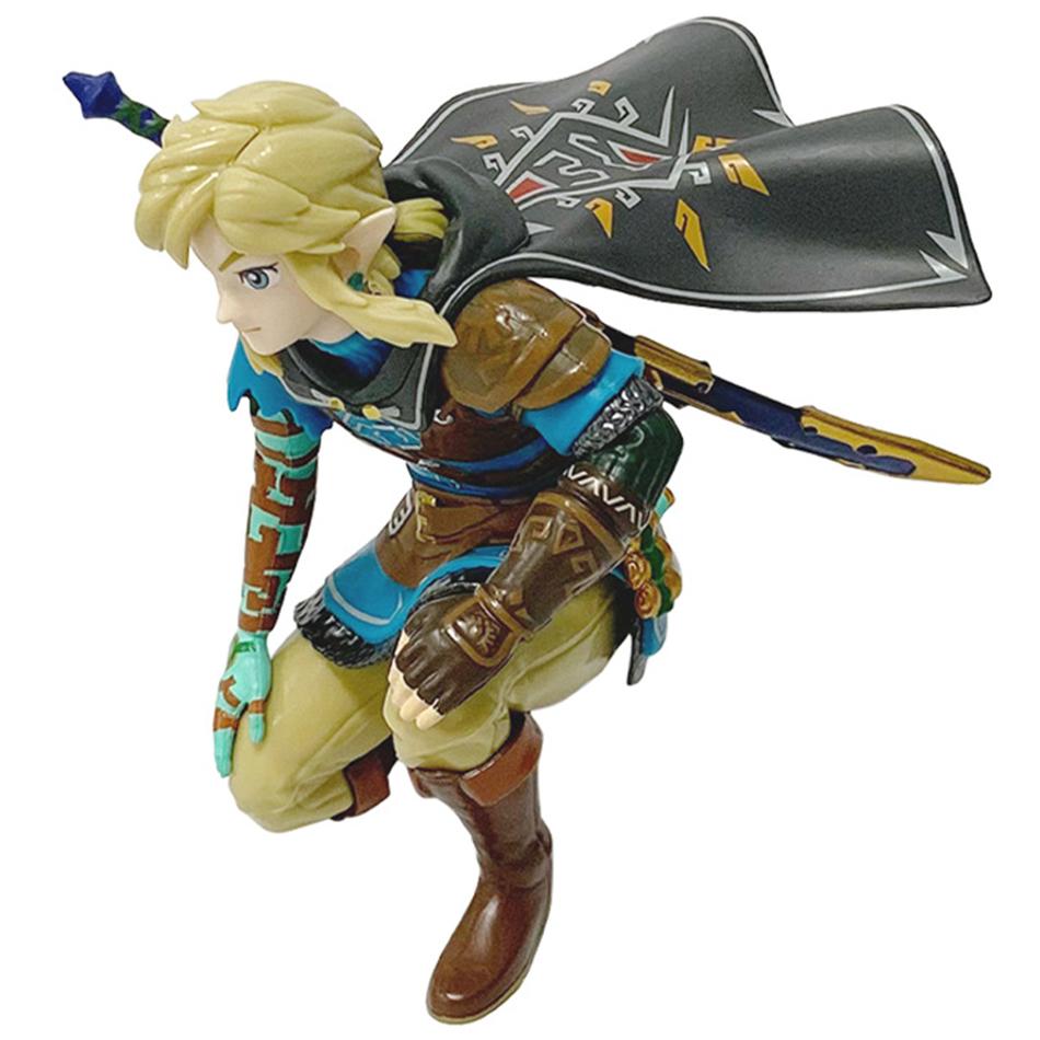 Legend of Zelda Kingdom Tears Squatting Position Link Handmade PVC Model Game Peripheral Handmade Model Doll Desktop Ornament