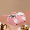 Pink Chocolate Melting 2 Pot,110V Tabletop 27*19.5*8cm Chocolate Melting Pot with Molds and Forks 2 Gears for Home Kitchens
