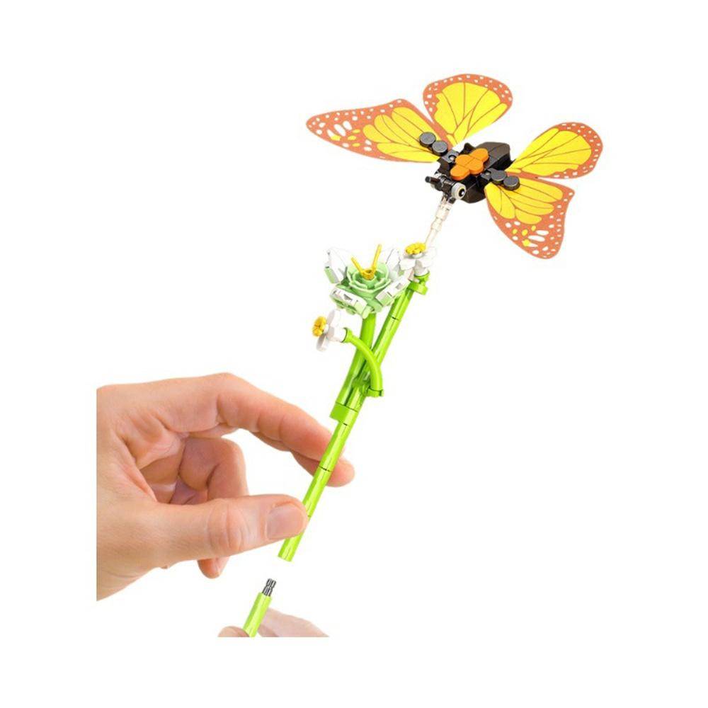 City Creativity Insect Bouquet Bonsai Potted Plant Flower Bouquet Building Blocks Bricks Model Home Decoration Toy For Kids