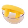 2 in 1 No Mess Snack Container   Proof Food Storage Snack Box with Finger Lid Keep Hands Clean Yellow
