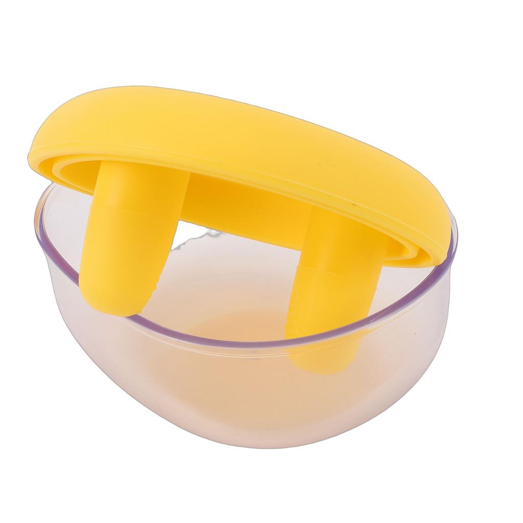 2 in 1 No Mess Snack Container   Proof Food Storage Snack Box with Finger Lid Keep Hands Clean Yellow