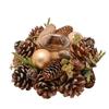 Gold Glitter Pinecone Candleholder with 1 Glass