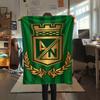 1PC Atlético Nacional Print Flannel Blanket, High quality Comfortable for All Seasons, Home Decor, Warmth and Comfort, Perfect for Christmas Gifts