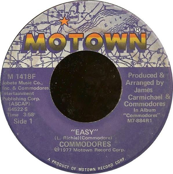 

7inch Record COMMODORES - Easy M1418F Motown 1977 US Soul/Funk Used