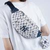 New MLB Monogram Collection Polyester Combo Bag, One Shoulder Crossbody Fanny Pack Regular Unisex Cream White 3AHSM012N-50CRS