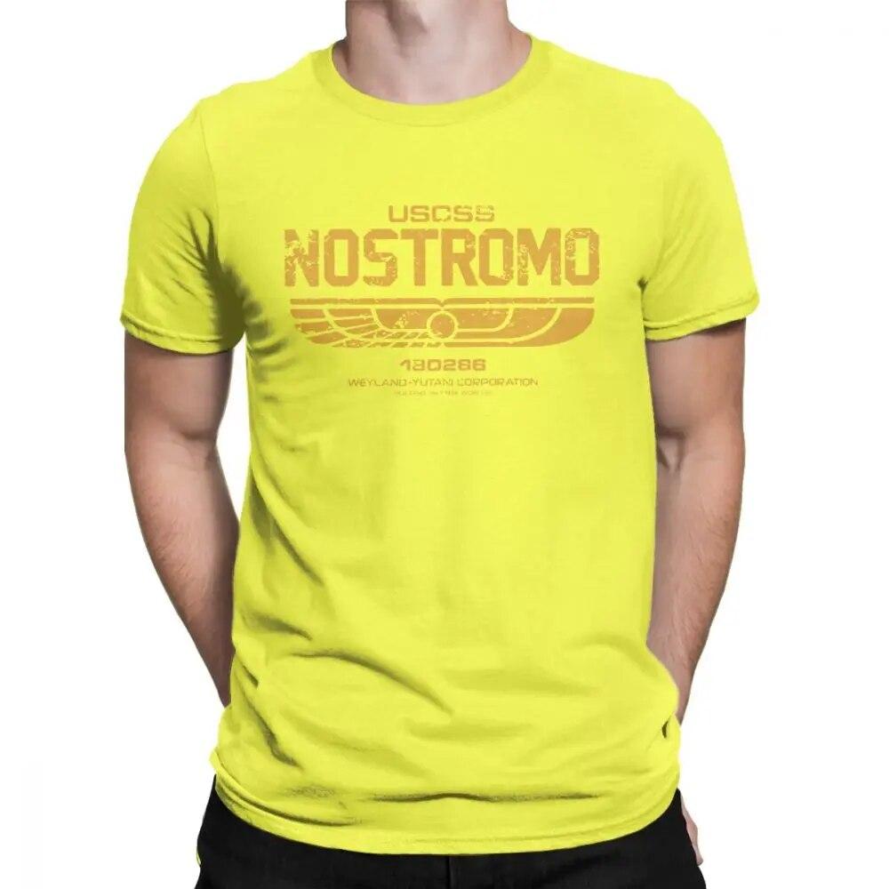 Tricouri unisex Alien Weyland Yutani CORP Nostromo Crew Tricouri USCSS din bumbac pur Uimitoare cu mânecă scurtă Tricouri cu gât crew Tricouri cadou