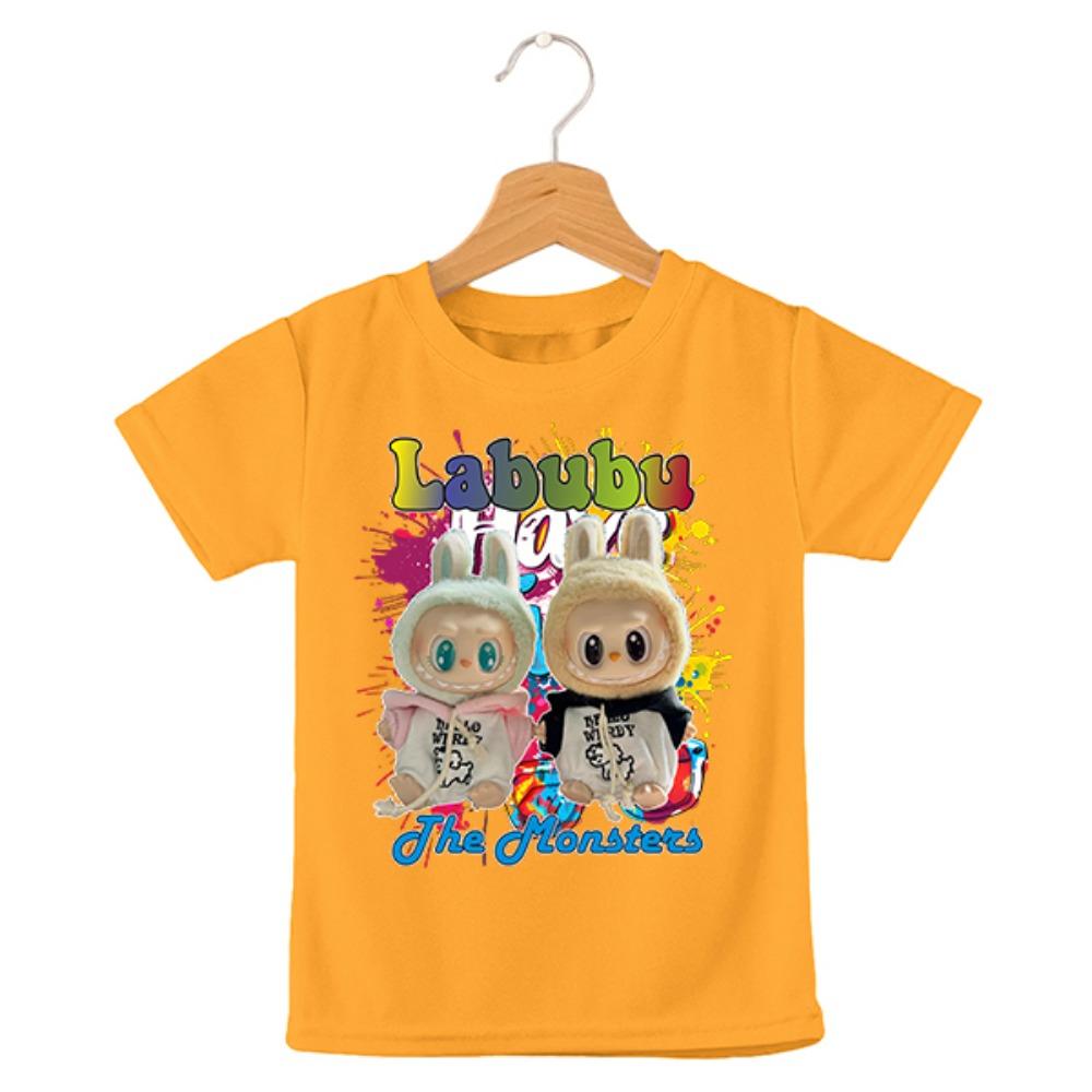 

LABUBU 3D Printing Printed T-shirt Fashion Loose Style Short Sleeved Boy or Girl Clothes 100