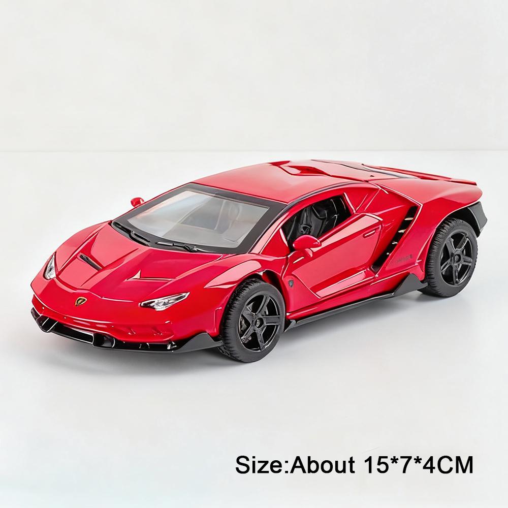 1:32 Scale Aventador LP780-4 LP770 Sports Car Model Toy Metal Diecast Pull Back Vehicles Models Toys Holiday Gifts for Kids