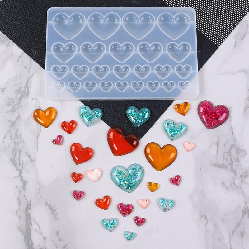 

Love Heart Silicone Mold Different Size Pendants Casing Moulds Handmade Diy Tool A